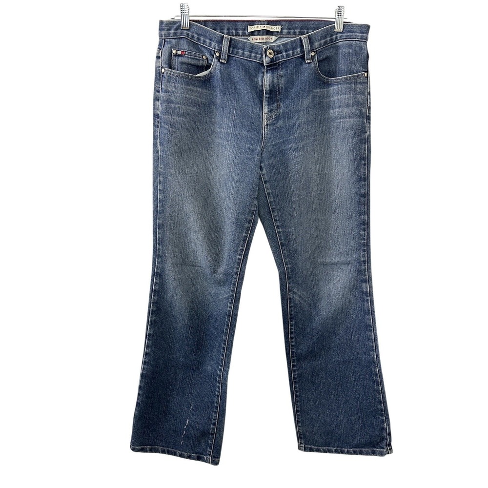 Tommy Hilfiger Denim Bootcut‎ Jeans 34 Blue Low Rise Y2K Retro Americana